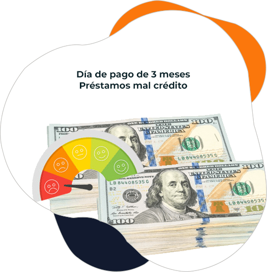 3 meses día de pago préstamos mal crédito